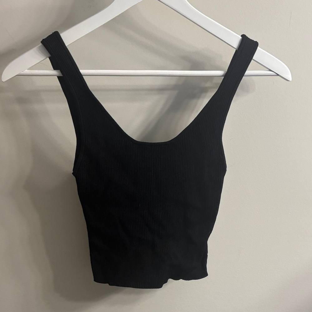 Black Ribbed Women's Zara Tank Top